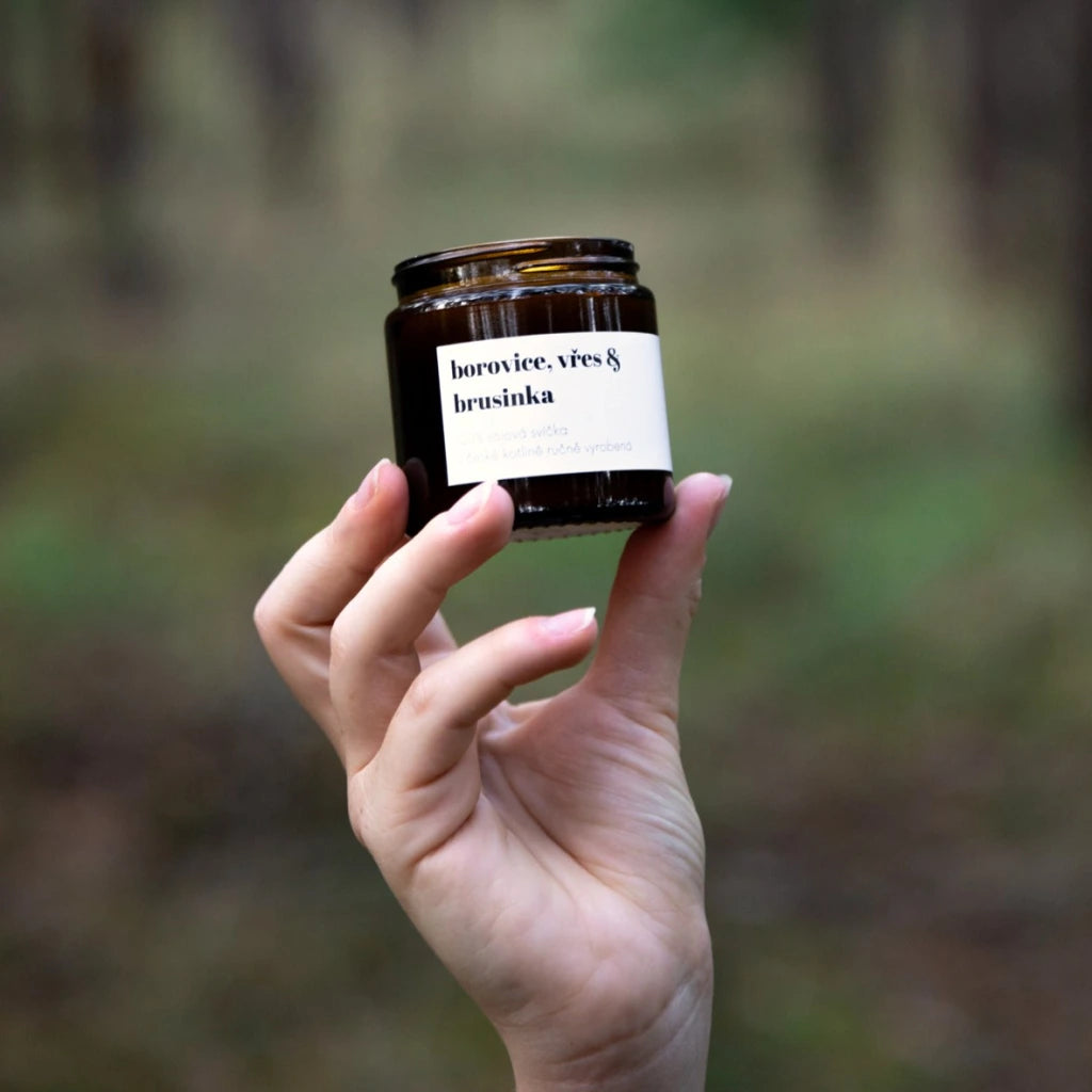 RE-Svíčka | Sójová svíčka Borovice, vřes & brusinka