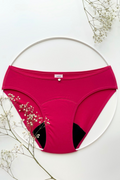 Modal Menstruační kalhotky v barvě magenta - pohled zepředu